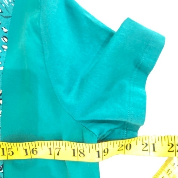 Kachel x Anthropologie green mixed fabric floral scarf top silk modal cotton 8 - Picture 10 of 10